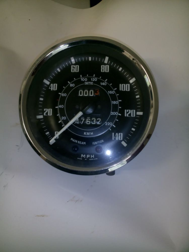 A rare SP250 speedometer with kmh markings