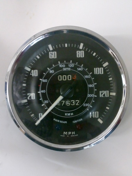Very rare Dart speedo with kph markings
